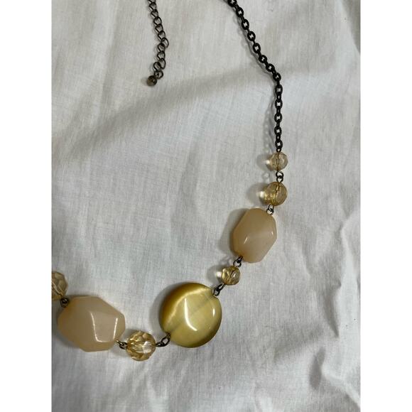 Vintage 90s station chain resin bead adjustable length necklace - Picture 6 of 6